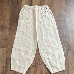 Women's Cream Linen Pants